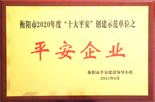 2021年6月，金杯電纜被評(píng)為衡陽市2020年度”十大平安“創(chuàng)建示范單位之”平安企業(yè)“1.jpg